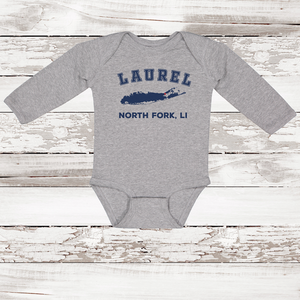 Laurel North Fork LI Long Sleeve Baby Onesie
