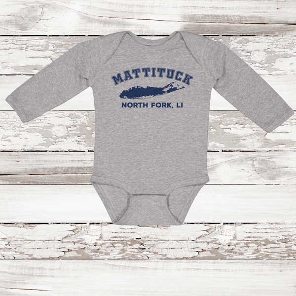 Mattituck North Fork LI Long Sleeve Baby Onesie