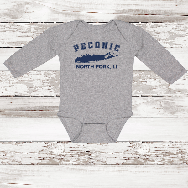 Peconic North Fork LI Long Sleeve Baby Onesie