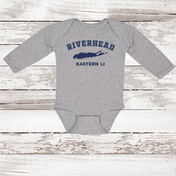 Riverhead Eastern LI Long Sleeve Baby Onesie