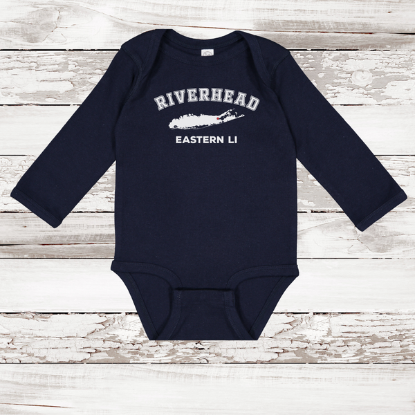 Riverhead Eastern LI Long Sleeve Baby Onesie
