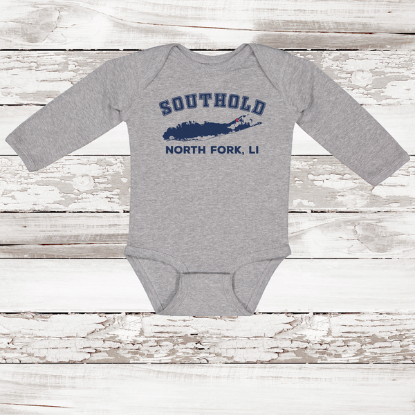 Southold North Fork LI Long Sleeve Baby Onesie