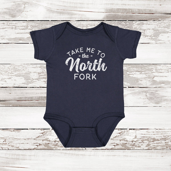 Take Me to the North Fork  Baby Onesie