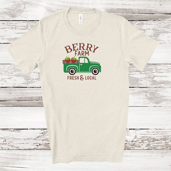 Berry Farm Truck Adult T-shirt  | NATURAL
