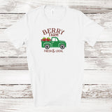 Berry Farm Truck Adult T-shirt  | WHITE