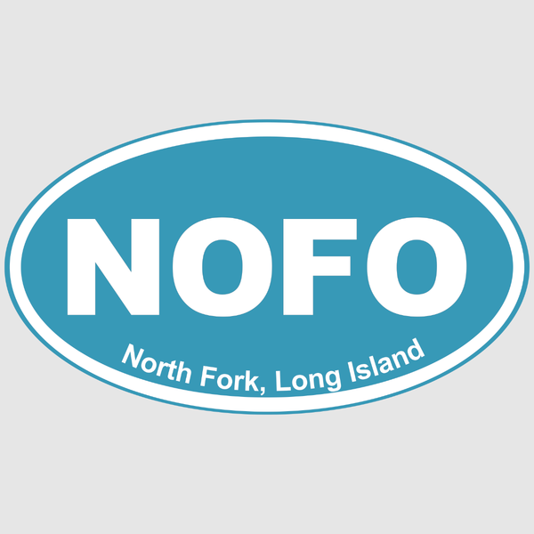 NOFO Car Decal Bumper Sticker -  Aqua / White