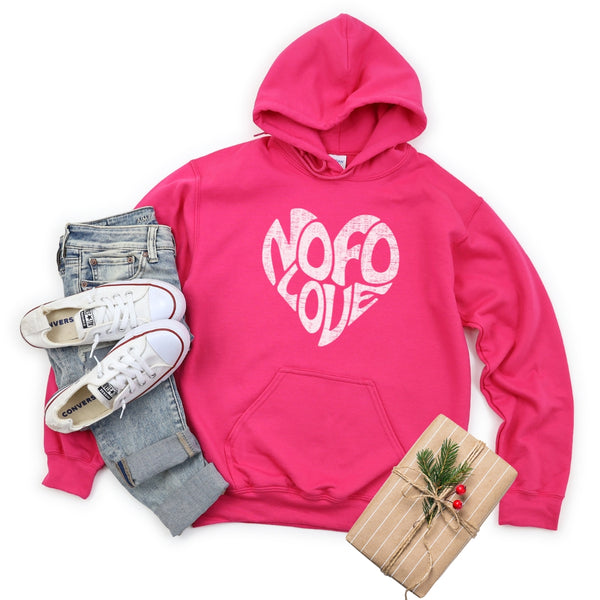 NOFO Love Hoodie | Holiday 2024 | Adult Unisex Heliconia