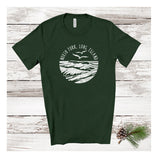 North Fork Long Island Sea & Gulls T-shirt | Holiday 2024 | Adult Unisex Forest Green