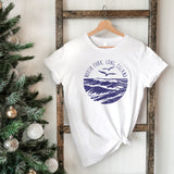 North Fork Long Island Sea & Gulls T-shirt | Holiday 2024 | Adult Unisex White