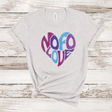 NOFO Love Heart T-shirt | Adult Unisex Athletic Heather