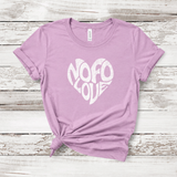 NOFO Love Heart T-shirt | Adult Unisex Lilac