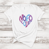 NOFO Love Heart T-shirt | Adult Unisex White