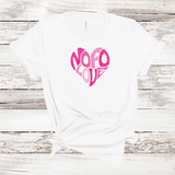 NOFO Love Heart T-shirt | Adult Unisex White