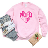 NOFO Love Sweatshirt | Holiday 2024 | Adult Unisex Light Pink