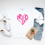 NOFO Love Sweatshirt | Holiday 2024 | Adult Unisex White