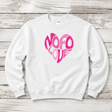 NOFO Love Sweatshirt | Adult Unisex White