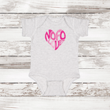 NOFO Love Heart Baby Onesie