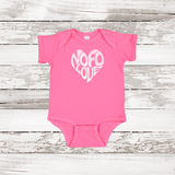 NOFO Love Heart Baby Onesie