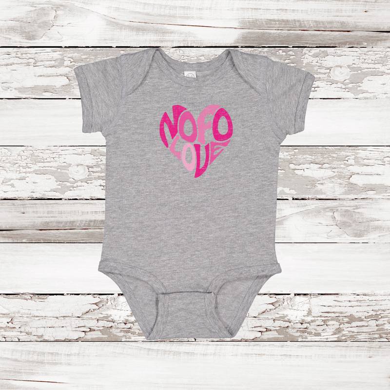 NOFO Love Heart Baby Onesie