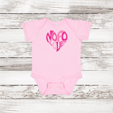 NOFO Love Heart Baby Onesie