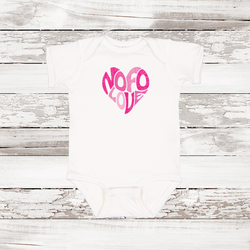 NOFO Love Heart Baby Onesie