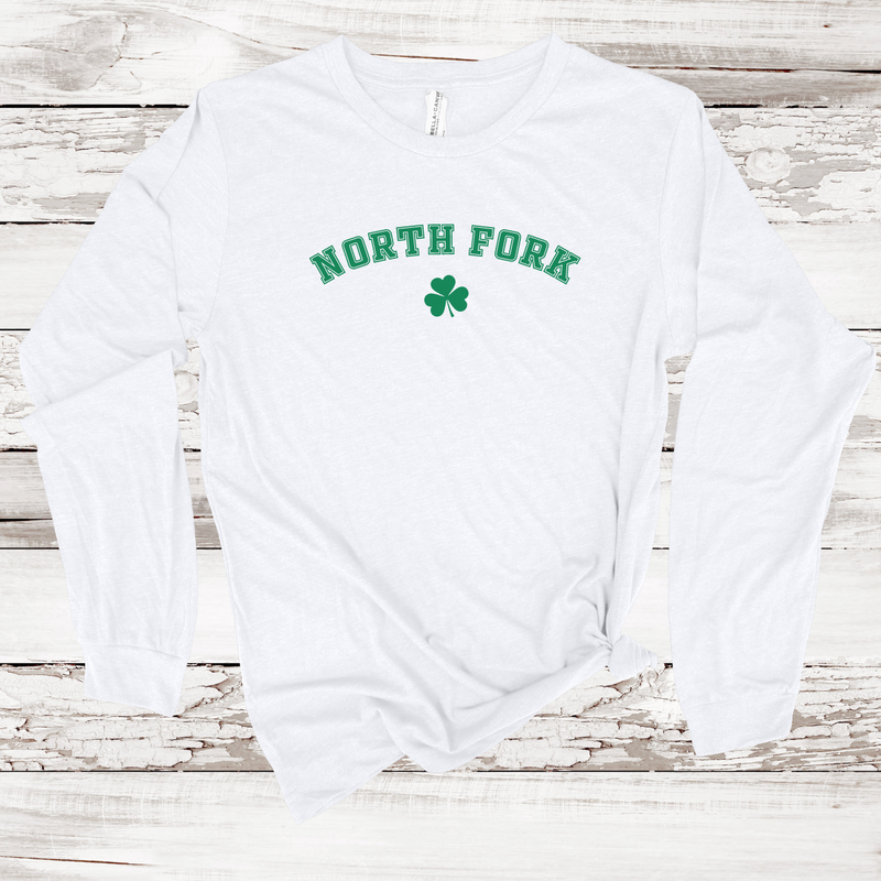 North Fork Shamrock Long Sleeve T-shirt | Adult Unisex | St. Patrick's Day