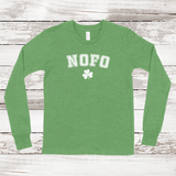 NOFO Shamrock Long Sleeve T-shirt | Kids | St. Patrick's Day Green Triblend