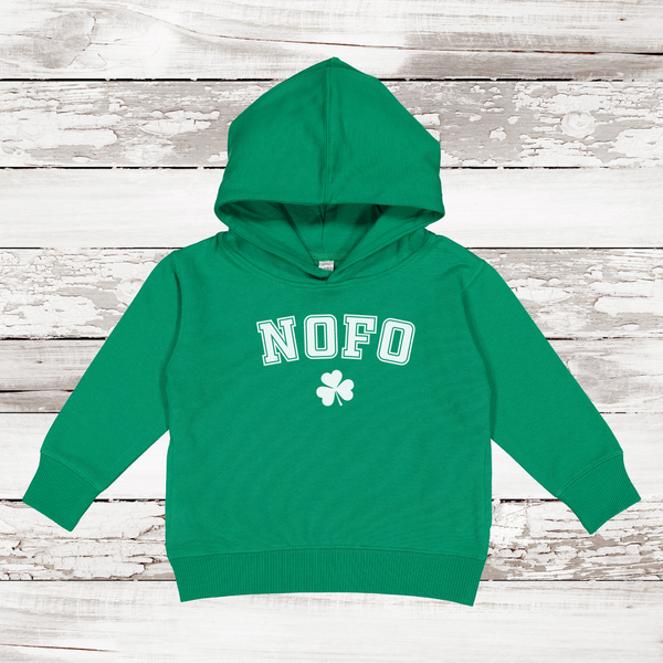 NOFO Shamrock Fleece Hoodie | Toddler | St. Patrick's Day
