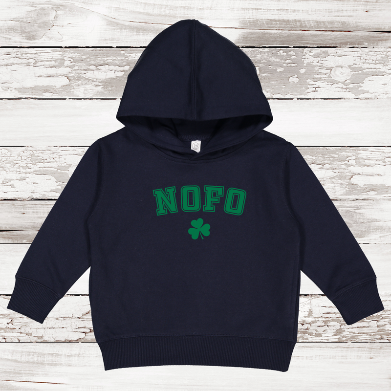 NOFO Shamrock Fleece Hoodie | Toddler | St. Patrick's Day