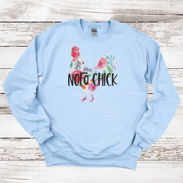 NOFO Chick Crewneck Sweatshirt | Adult Unisex Light Blue