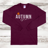 NEW! Autumn Vibes Fall 🍁 Long Sleeve T-shirt | Adult Unisex | Midweight