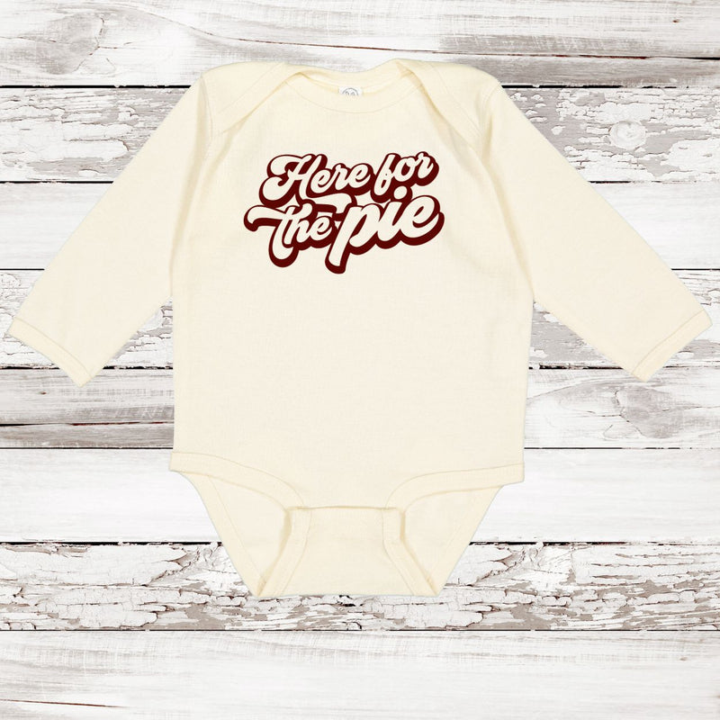 NEW! Here for the Pie Fall 🍁 Long Sleeve Baby Onesie