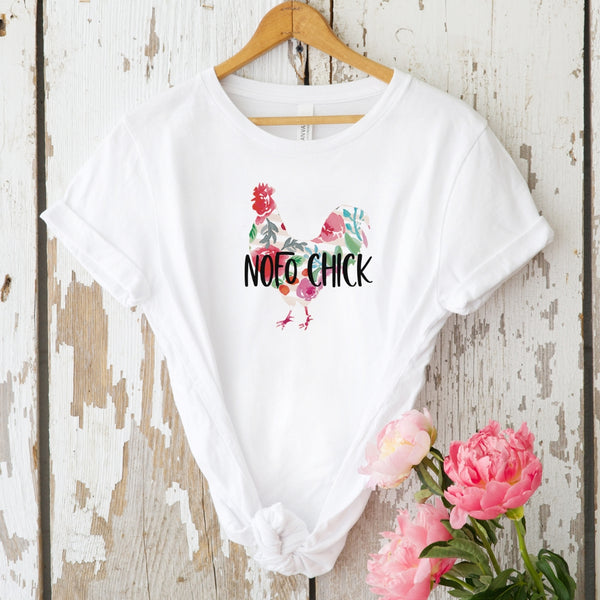 Floral NOFO Chick T-shirt | Adult Unisex