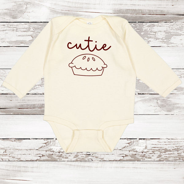 NEW! Cutie Pie Fall 🍁 Long Sleeve Baby Onesie