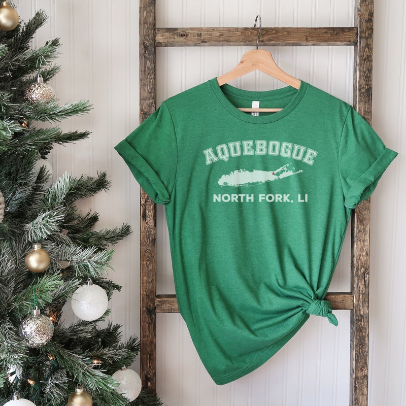 North Fork Hamlet T-shirts | Holiday 2024 | Adult Unisex Heather Holiday Green