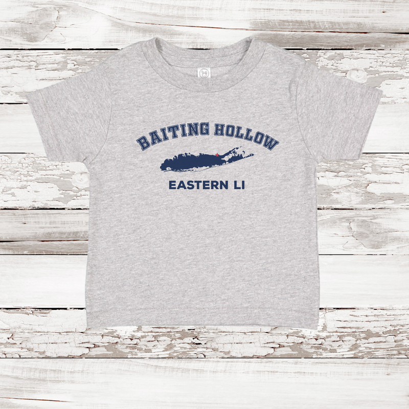 Baiting Hollow Eastern LI Short Sleeve T-shirt | Classic Colors | Toddler Heather