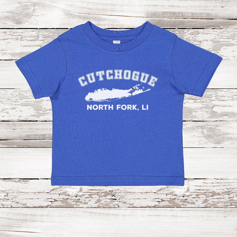 Cutchogue North Fork LI Short Sleeve T-shirt | Classic Colors | Toddler Royal