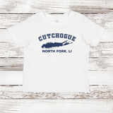 Cutchogue North Fork LI Short Sleeve T-shirt | Classic Colors | Toddler White