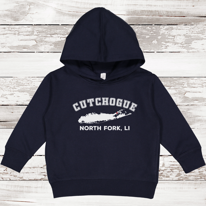 Cutchogue North Fork LI Fleece Hoodie | Classic Colors |Toddler Navy