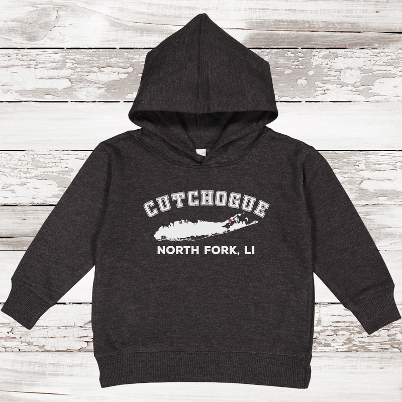 Cutchogue North Fork LI Fleece Hoodie | Classic Colors |Toddler Vintage Smoke