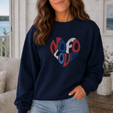 NOFO Love Sweatshirt | Adult Unisex | Red White & Blue