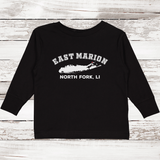 East Marion North Fork LI Long Sleeve T-shirt | Classic Colors | Toddler Black