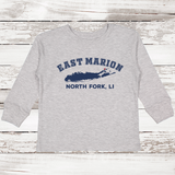 East Marion North Fork LI Long Sleeve T-shirt | Classic Colors | Toddler Heather