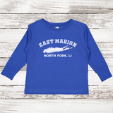 East Marion North Fork LI Long Sleeve T-shirt | Classic Colors | Toddler Royal