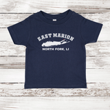 East Marion North Fork LI Short Sleeve T-shirt | Classic Colors | Toddler Navy