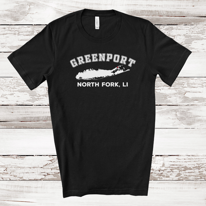 Greenport North Fork T-shirt | Adult Unisex | BLACK