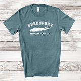 Greenport North Fork T-shirt | Adult Unisex | HEATHER DEEP TEAL