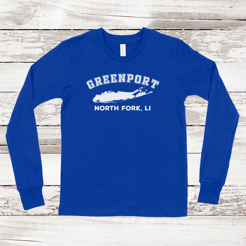 Greenport North Fork Long Sleeve T-shirt | Classic Colors | Kids True Royal