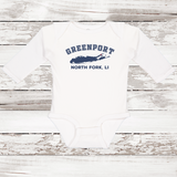 Greenport North Fork Long Sleeve Baby Onesie