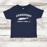 Jamesport North Fork LI Short Sleeve T-shirt | Classic Colors | Toddler Navy